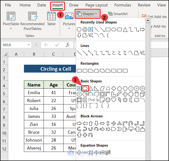How to Circle Something in Excel (2 Suitable Ways) ExcelDemy