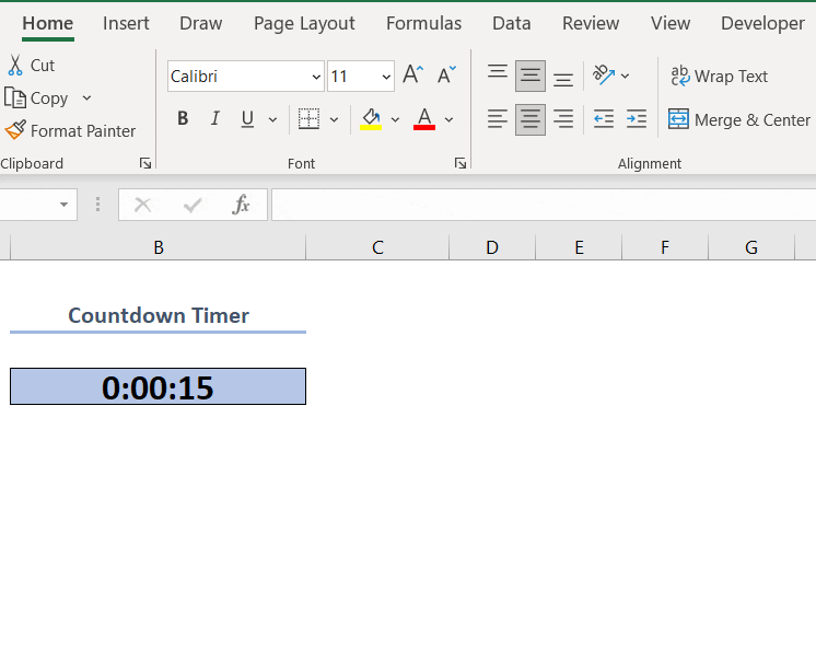 How to Create a Countdown Timer in Excel VBA (with Easy Steps)