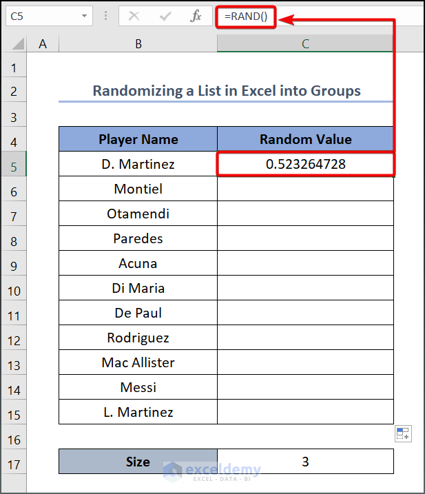 How to Randomize List of Names in Excel 8 Easy Methods