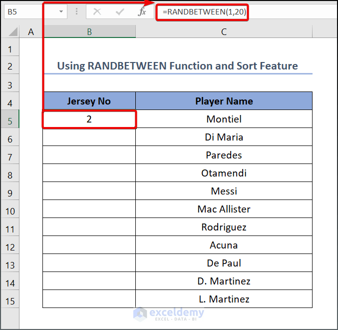 How to Randomize List of Names in Excel 8 Easy Methods