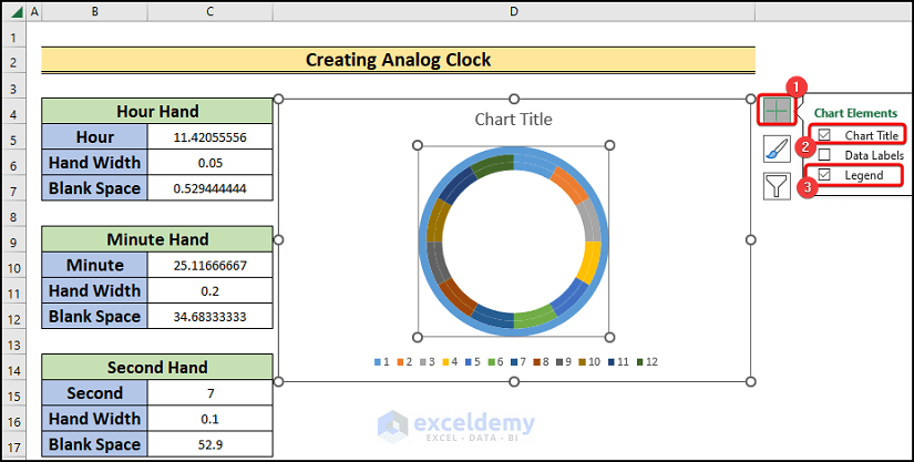 How to Create an Analog Clock in Excel (with Easy Steps)