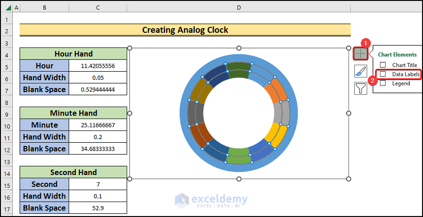 How to Create an Analog Clock in Excel (with Easy Steps)