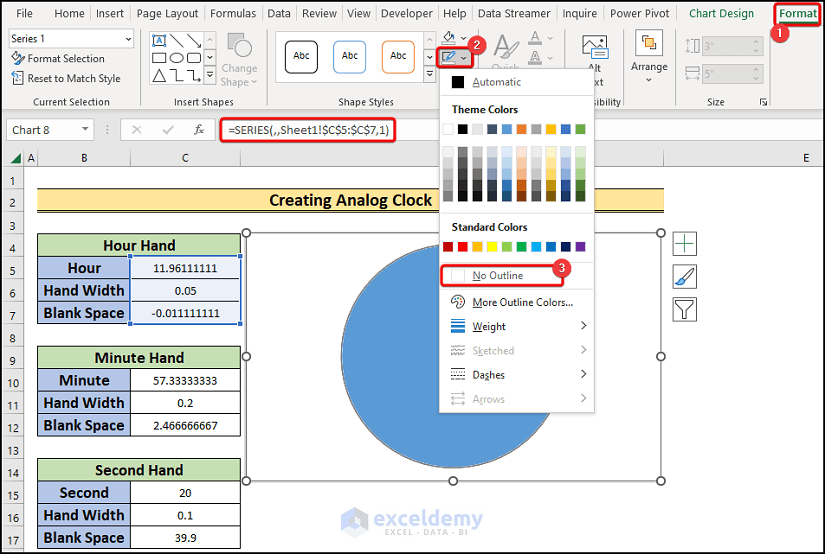 How to Create an Analog Clock in Excel (with Easy Steps)