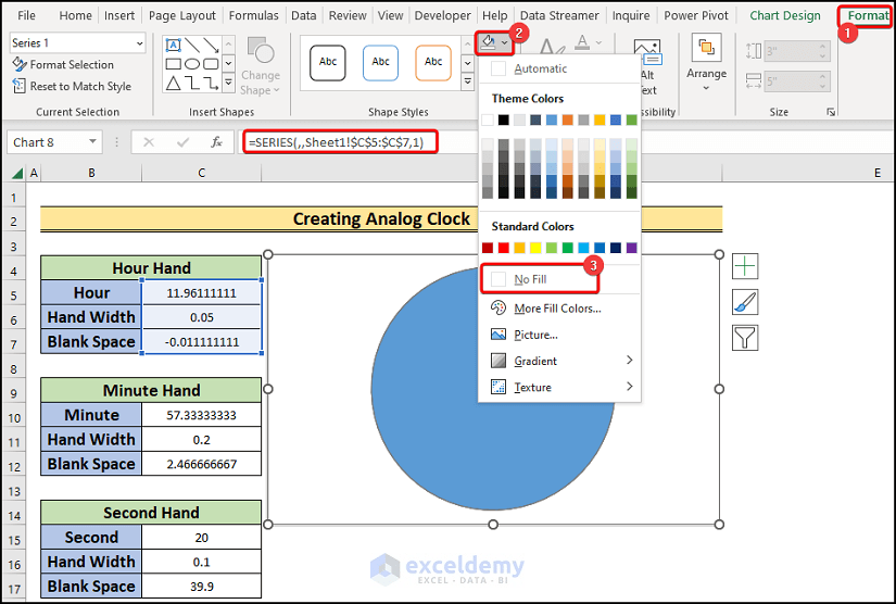 How to Create an Analog Clock in Excel (with Easy Steps)
