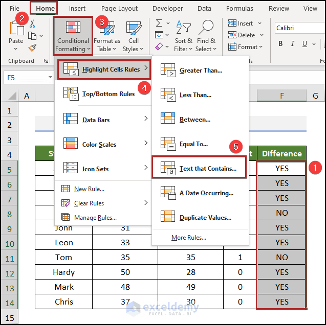How to Calculate Delta Between Two Numbers in Excel