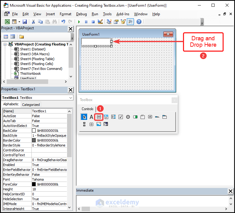 How to Create Floating Text Box in Excel 2 Easy Methods