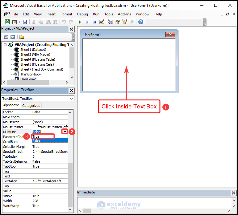 How to Create Floating Text Box in Excel 2 Easy Methods