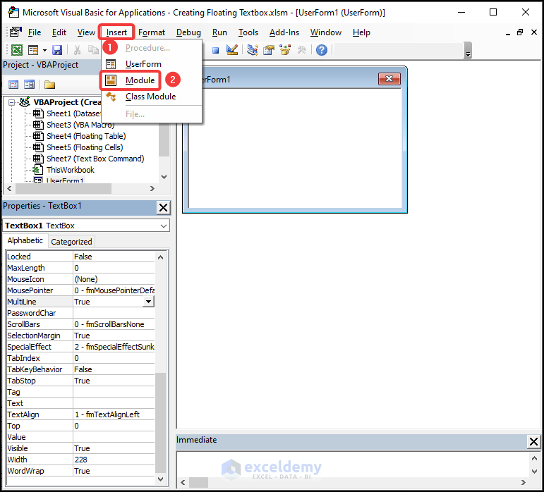 How to Create Floating Text Box in Excel 2 Easy Methods