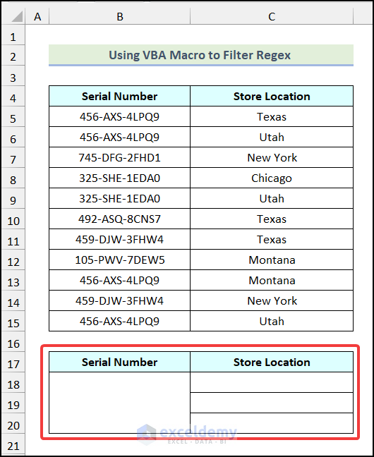 How to Filter Using RegEx in Excel (with Simple Steps)