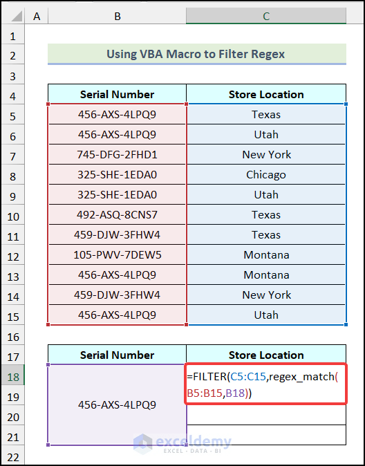 How to Filter Using RegEx in Excel (with Simple Steps)