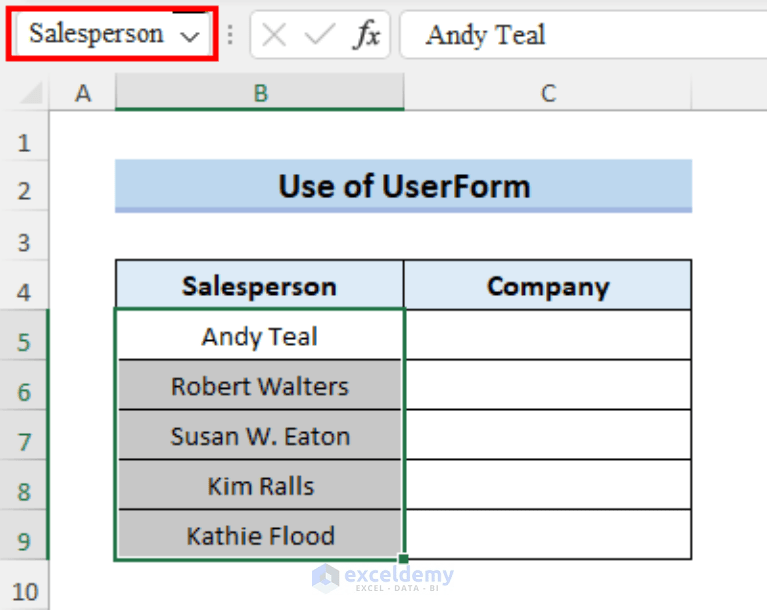 Create ComboBox with RowSource in Excel VBA (2 Easy Ways)