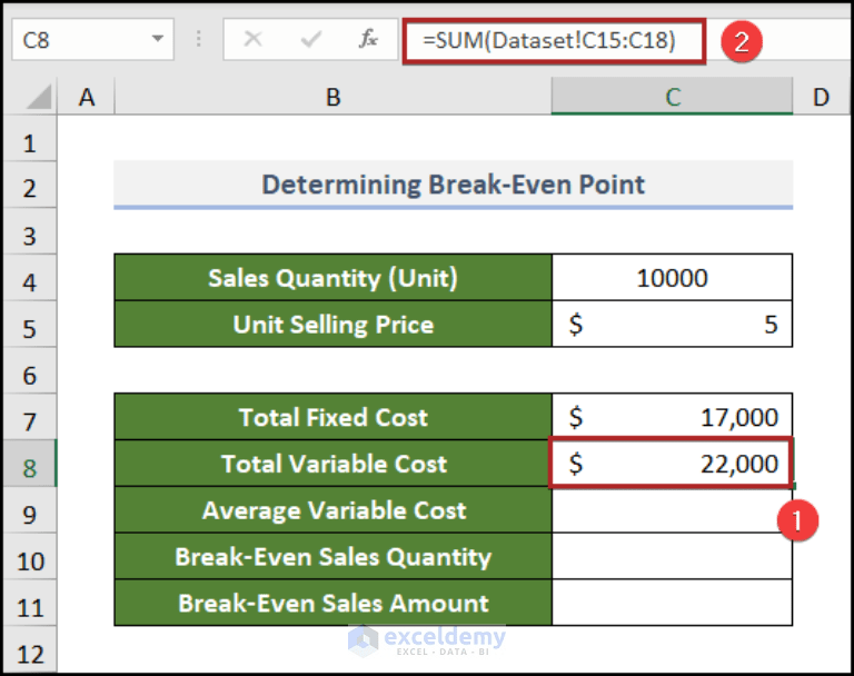 How to Make a BreakEven Chart in Excel (with Easy Steps)