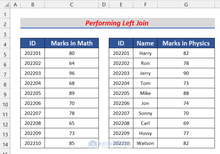 How to perform an Inner Join in Excel 2 Methods ExcelDemy