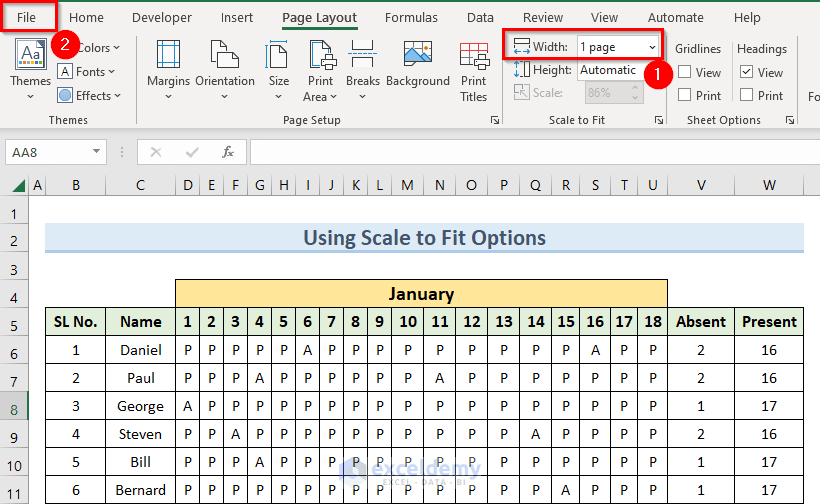 How to Perform Page Scaling in Excel (4 Quick Tricks)