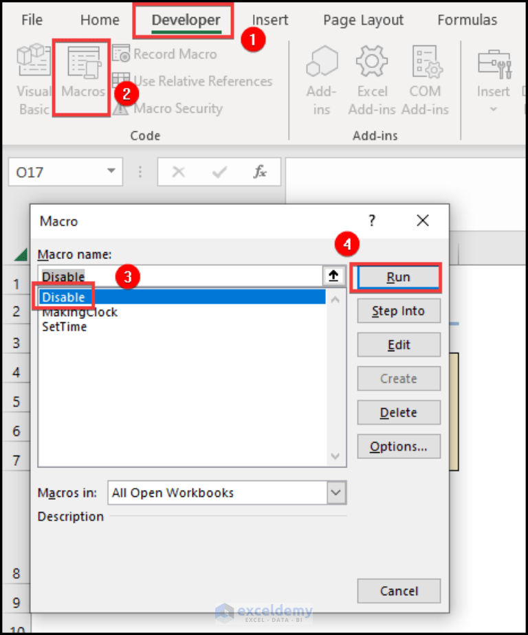 How to Use VBA Code for Creating Digital Clock in Excel