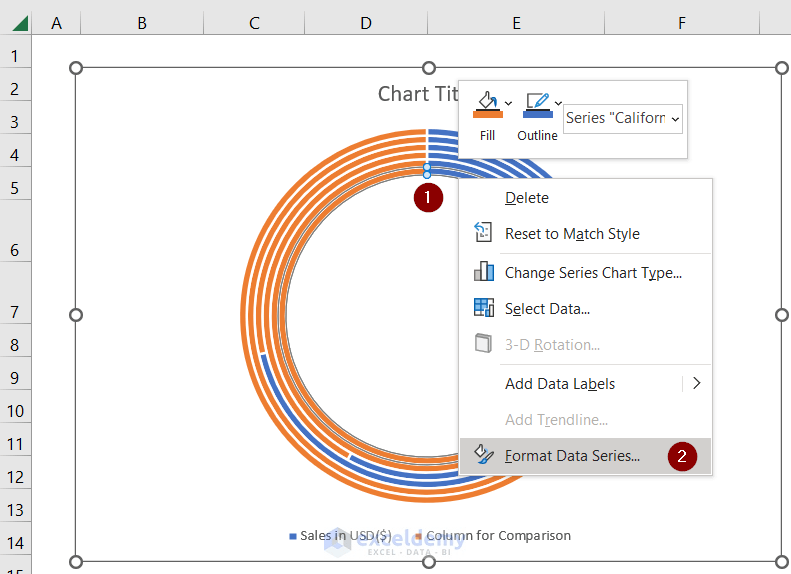How to Create a Radial Bar Chart in Excel 4 Steps