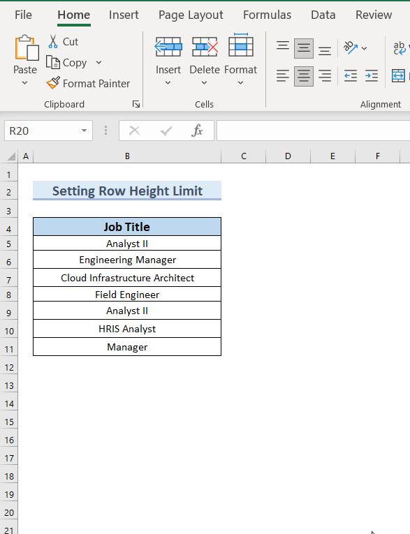 Excel Row Height Limit Is There Any Way to Extend It?