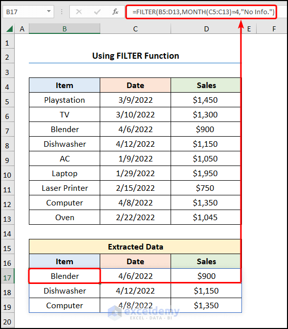 How to Pull Data from a Date Range in Excel 7 Ways
