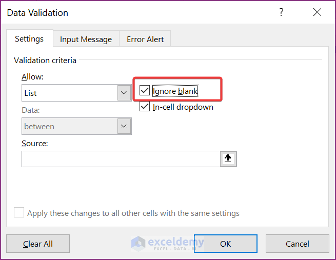 [Fixed!] Drop Down List Ignore Blank Not Working in Excel