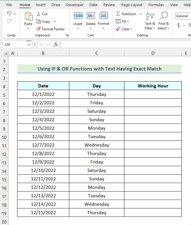 How to Use IF & OR Functions with Text in Excel (3 Examples)