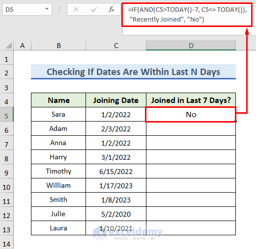 Excel IF Statement Between Two Numbers (4 Ideal Examples)