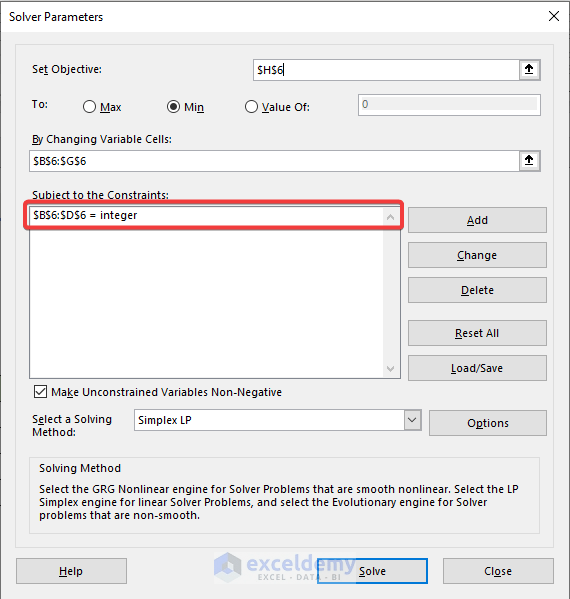How to Perform Mixed Integer Linear Programming in Excel