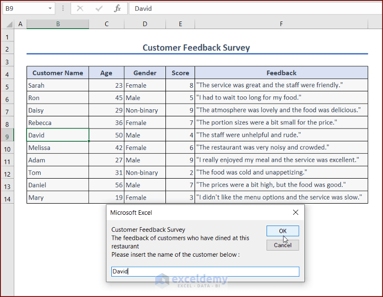 Excel VBA InputBox with Multiple Lines (3 Examples) ExcelDemy