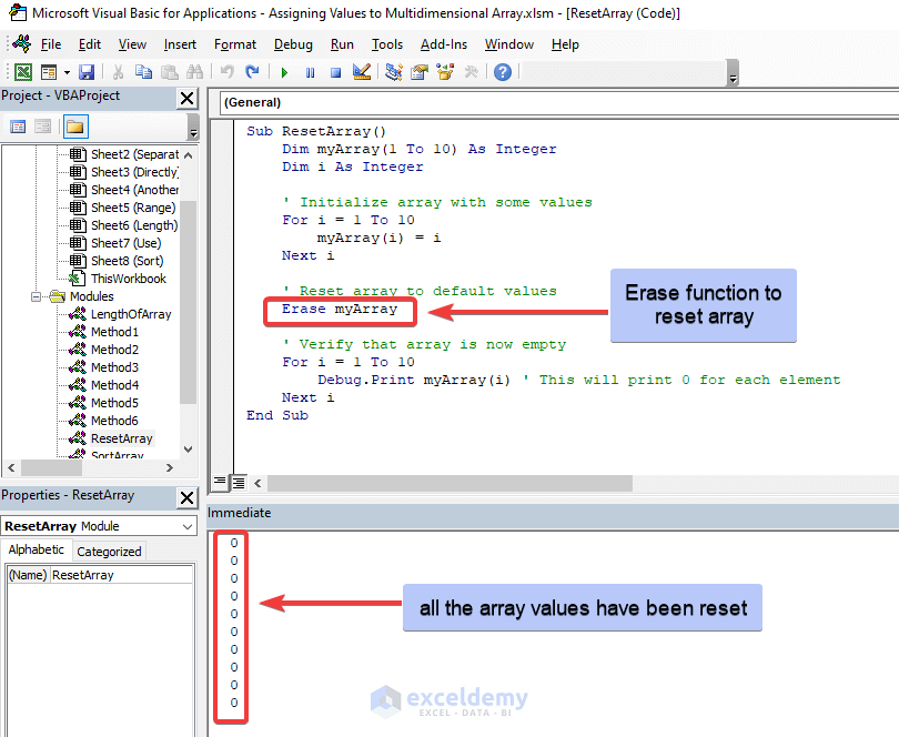 Excel VBA Multidimensional Array for Assigning Values (6 Ways)