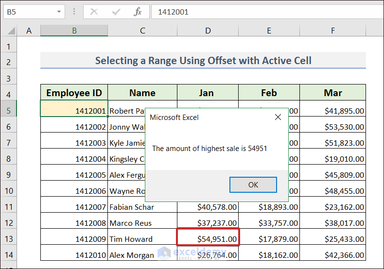 Excel VBA Select Range with Offset Based on Active Cell