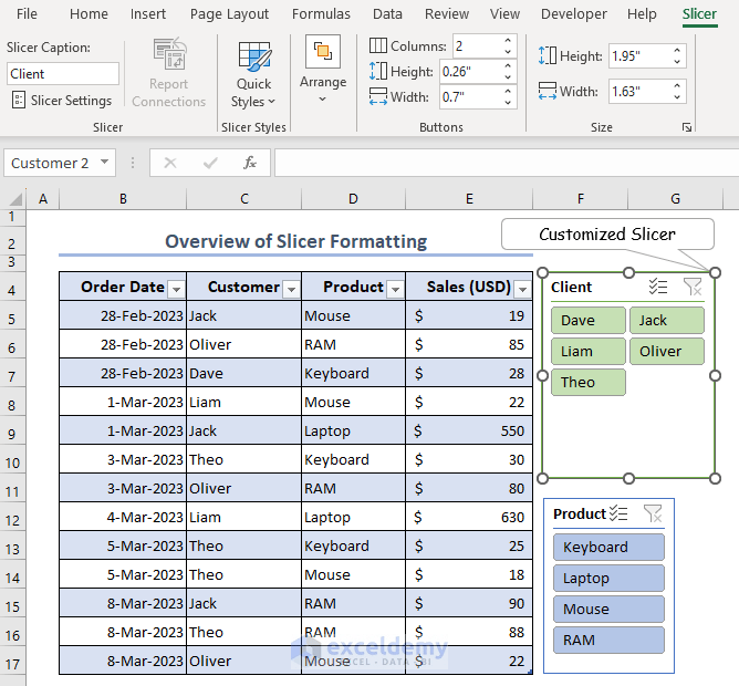 How to Format Slicer in Excel (7 Common Options) ExcelDemy