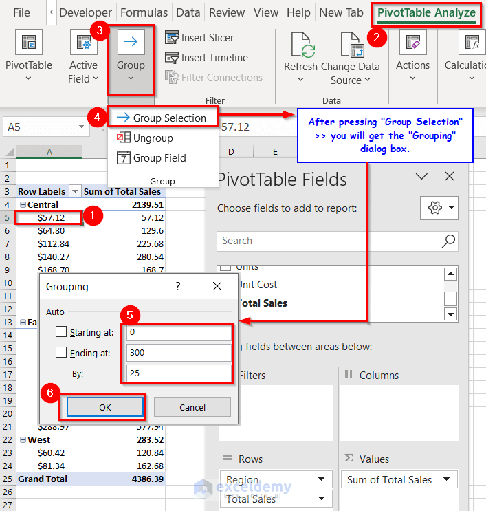 How to Group Data in Pivot Table (3 Examples)
