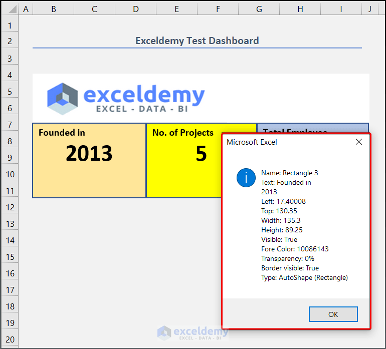 Excel VBA for Shape Position (4 Examples) ExcelDemy