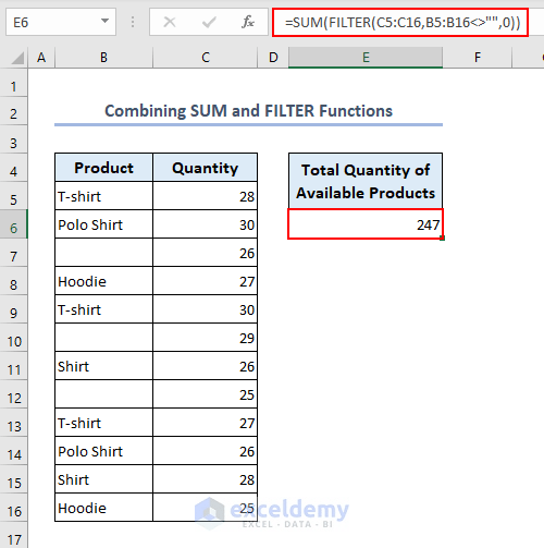 How to Use SUMIF Function to Sum Not Blank Cells in Excel