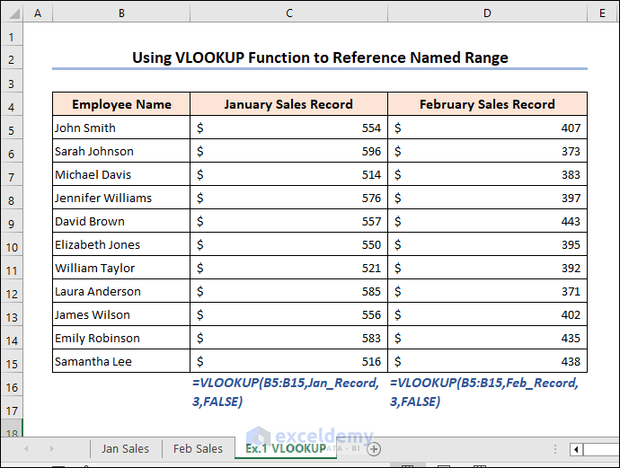 How to Reference a Named Range in Another Sheet in Excel (3 Examples)