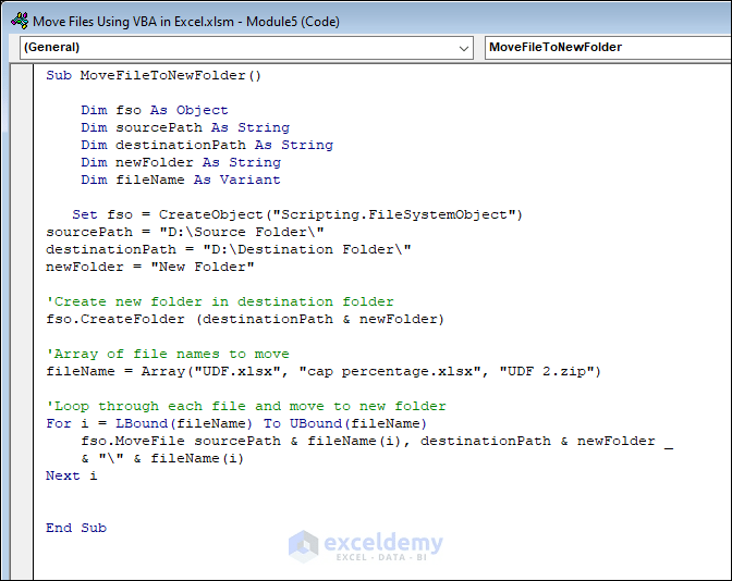 How to Use Excel VBA to Move Files ExcelDemy