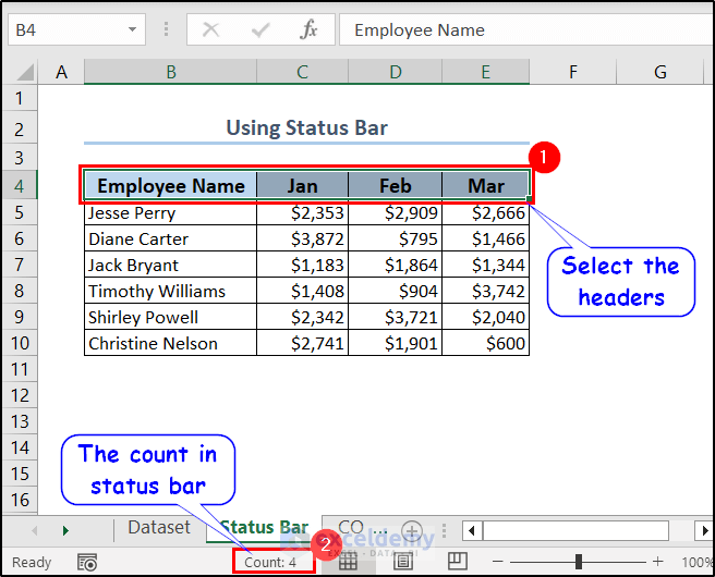 How to Count Number of Columns in Excel?