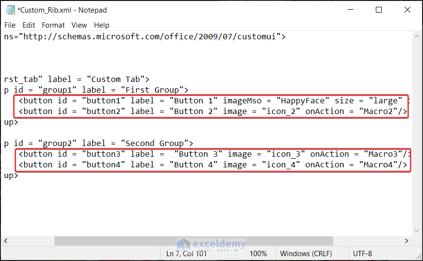 Excel VBA to Customize Ribbon 5 Easy Steps