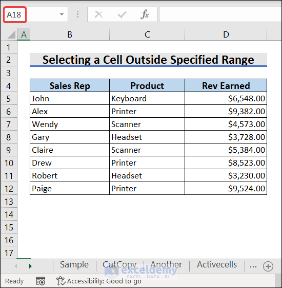 How to Deselect in Excel VBA ExcelDemy