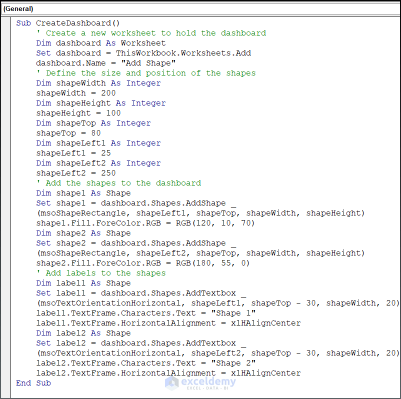 Excel VBA for Shape Position (4 Examples) ExcelDemy