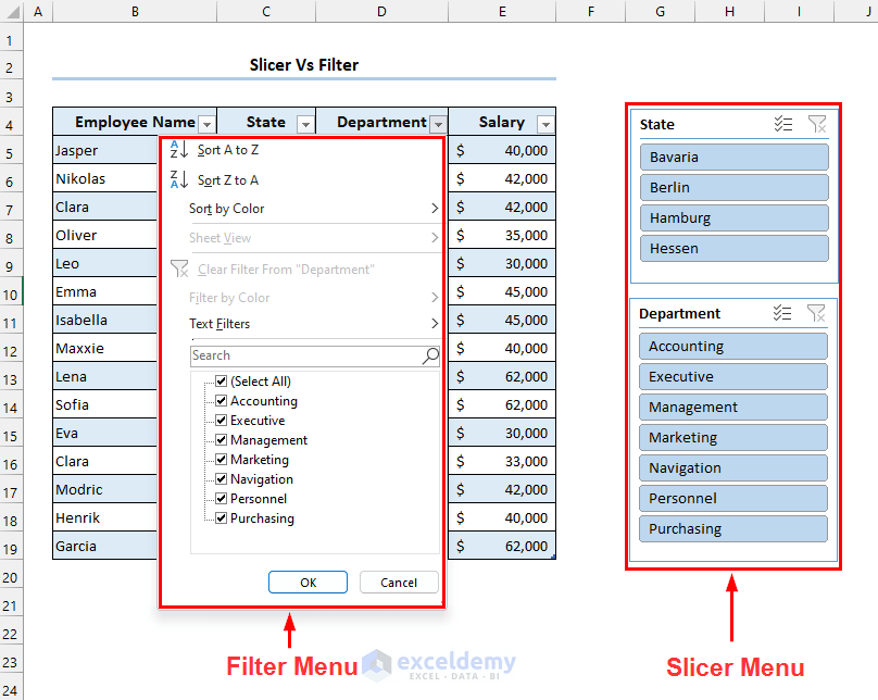 Excel Slicer Vs Filter & Differences) ExcelDemy