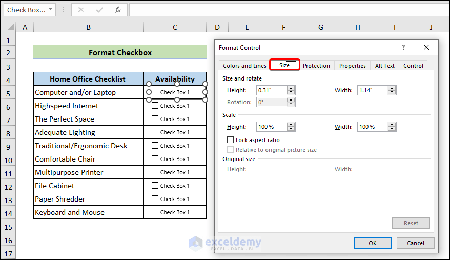 Excel Checkbox How to Insert, Format and Remove ExcelDemy