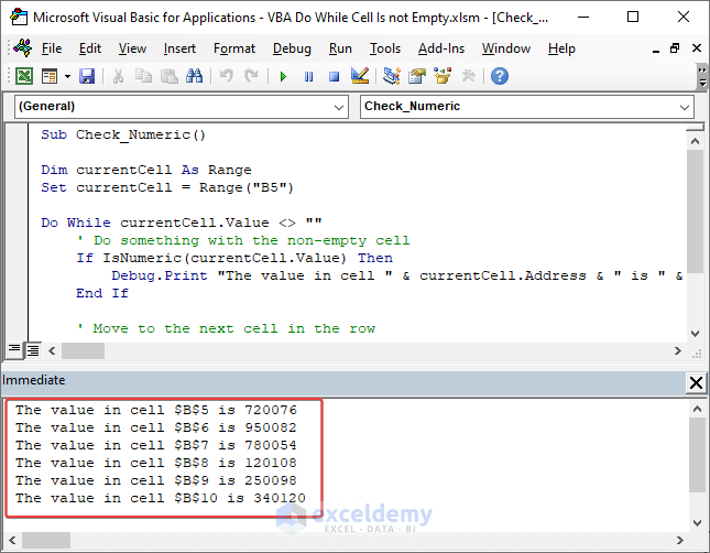 Run VBA Do While Loop Till Cell Is Not Empty in Excel 3 Suitable Methods