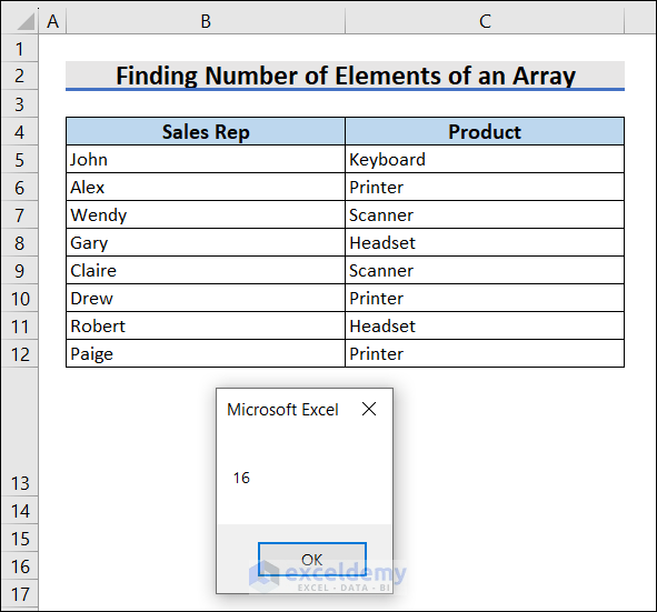 VBA Array Size Limit in Excel (5 Different Cases) ExcelDemy