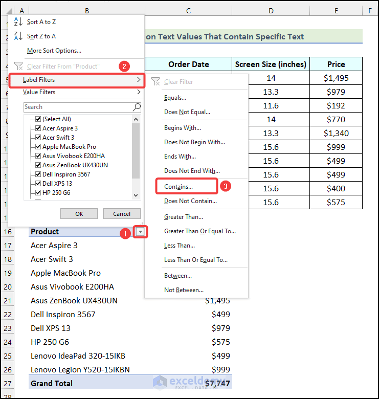 Excel Pivot Table Filter Based on Cell Value (6 Handy Examples)