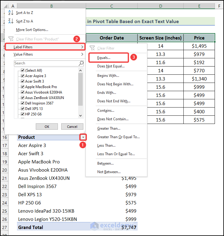 Excel Pivot Table Filter Based on Cell Value (6 Handy Examples)