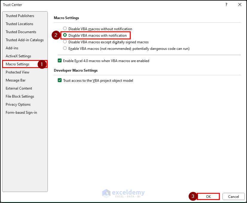 How to Disable Macros in Excel 3 Ways to Protect Your Excel File