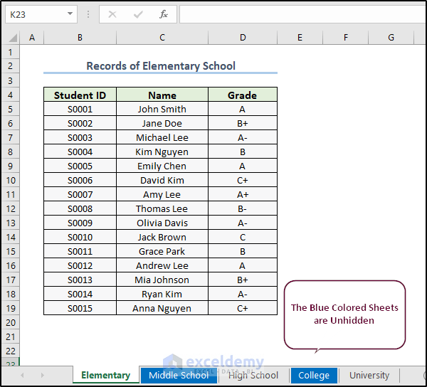 How to Hide and Unhide Sheets in Excel with VBA (6 Examples)