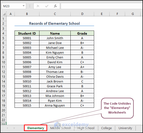How to Hide and Unhide Sheets in Excel with VBA (6 Examples)