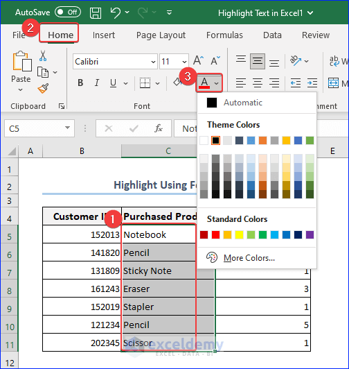 How to Highlight Text in Excel (7 Easy Ways) ExcelDemy