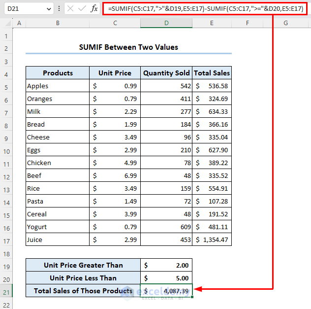 How to Use Excel SUMIF with Greater Than Criterion ExcelDemy